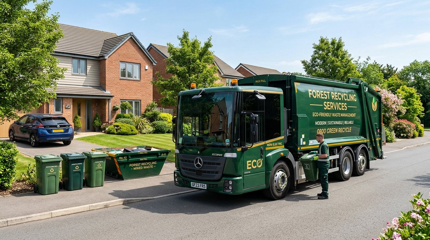 Eco-friendly waste and recycling collection by Ginny Homes